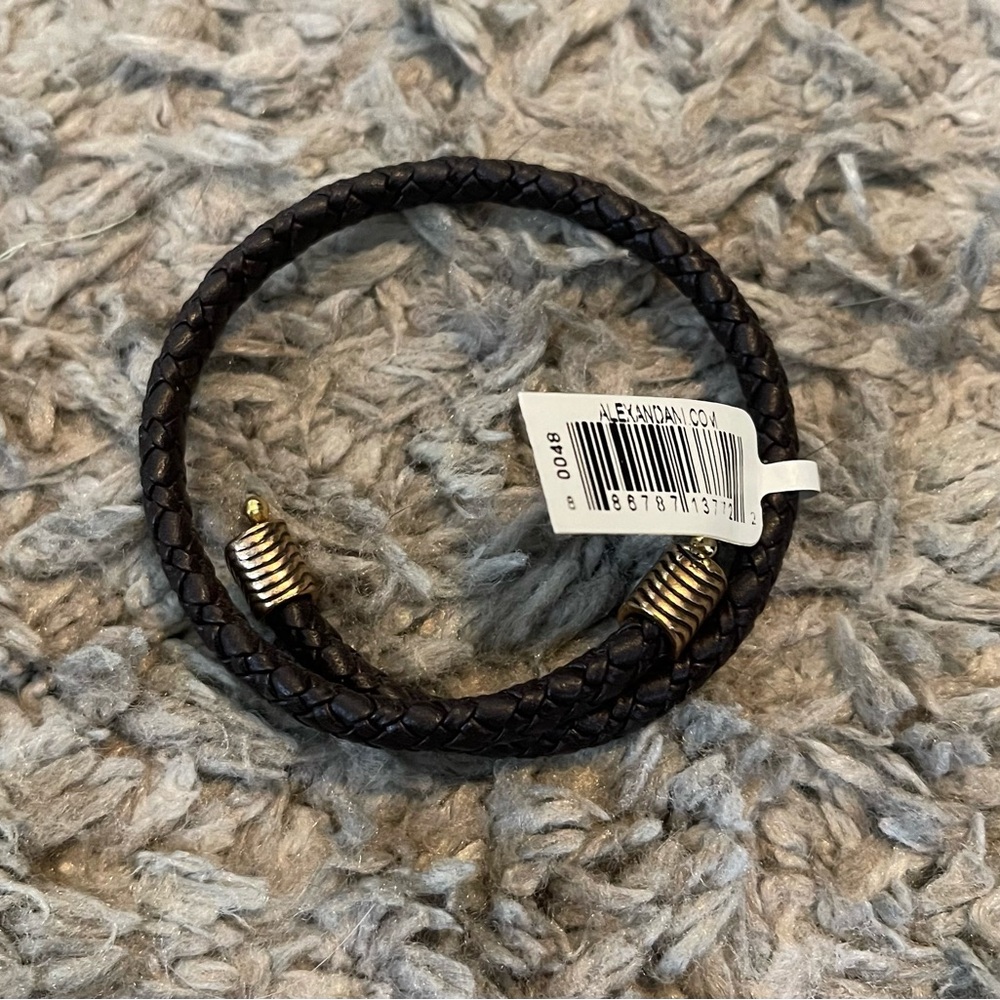 Alex and Ani Leather Espresso Wrap Bracelet